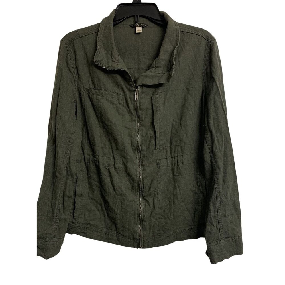 Supplies M‎ Green Coastal Linen Utility Jacket Casual